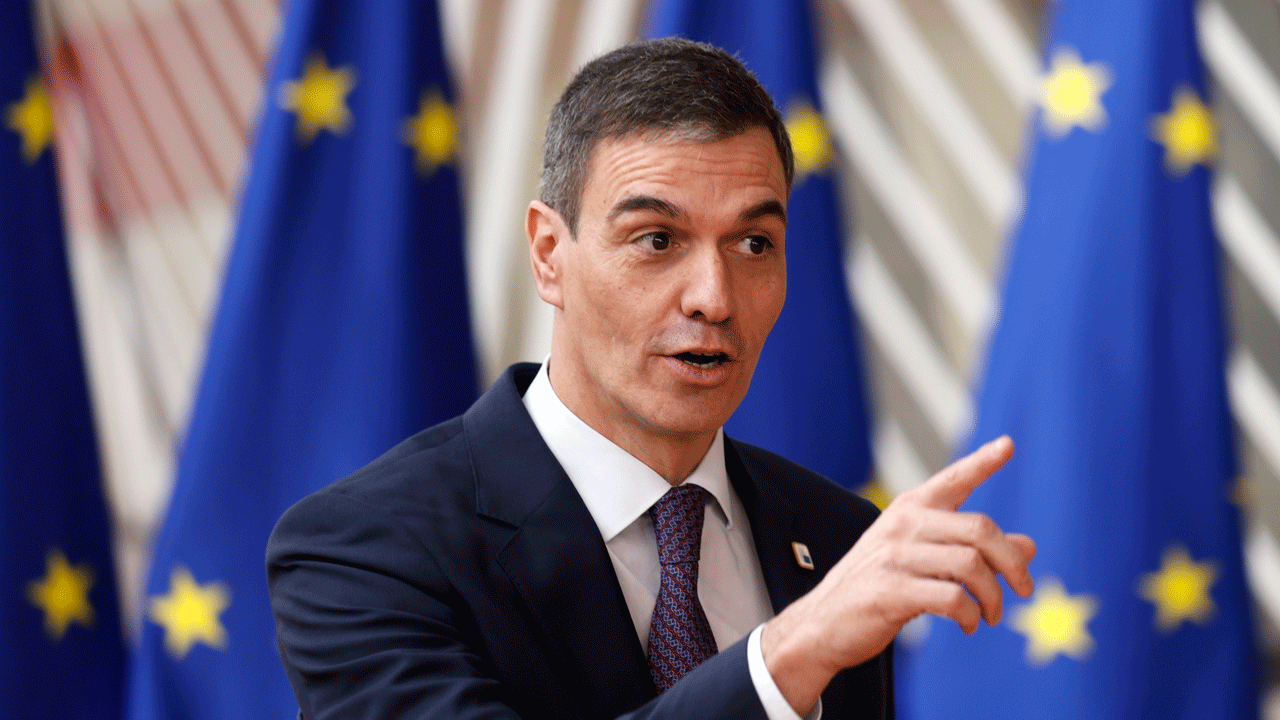 Spain's Prime Minister Pedro Sanchez arriving at EU Summit in Brussels