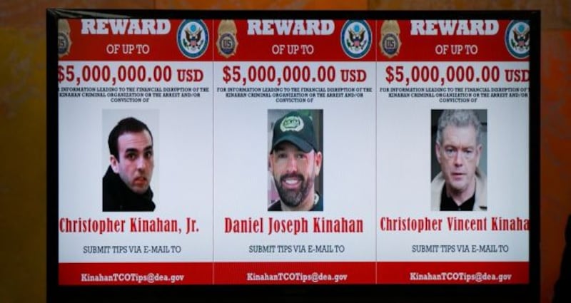 US law enforcement offered rewards of $5m for information that would lead to the arrest and conviction of Christy Kinahan or his sons, Daniel and Christopher. Photograph: Gareth Chaney/Collins
