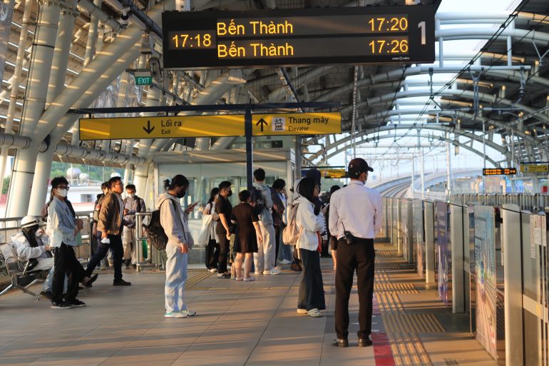 Commuters wait for the train at Thu Duc metro station. Govi Snell_ Al Jazeera. 30_03_-1775367388