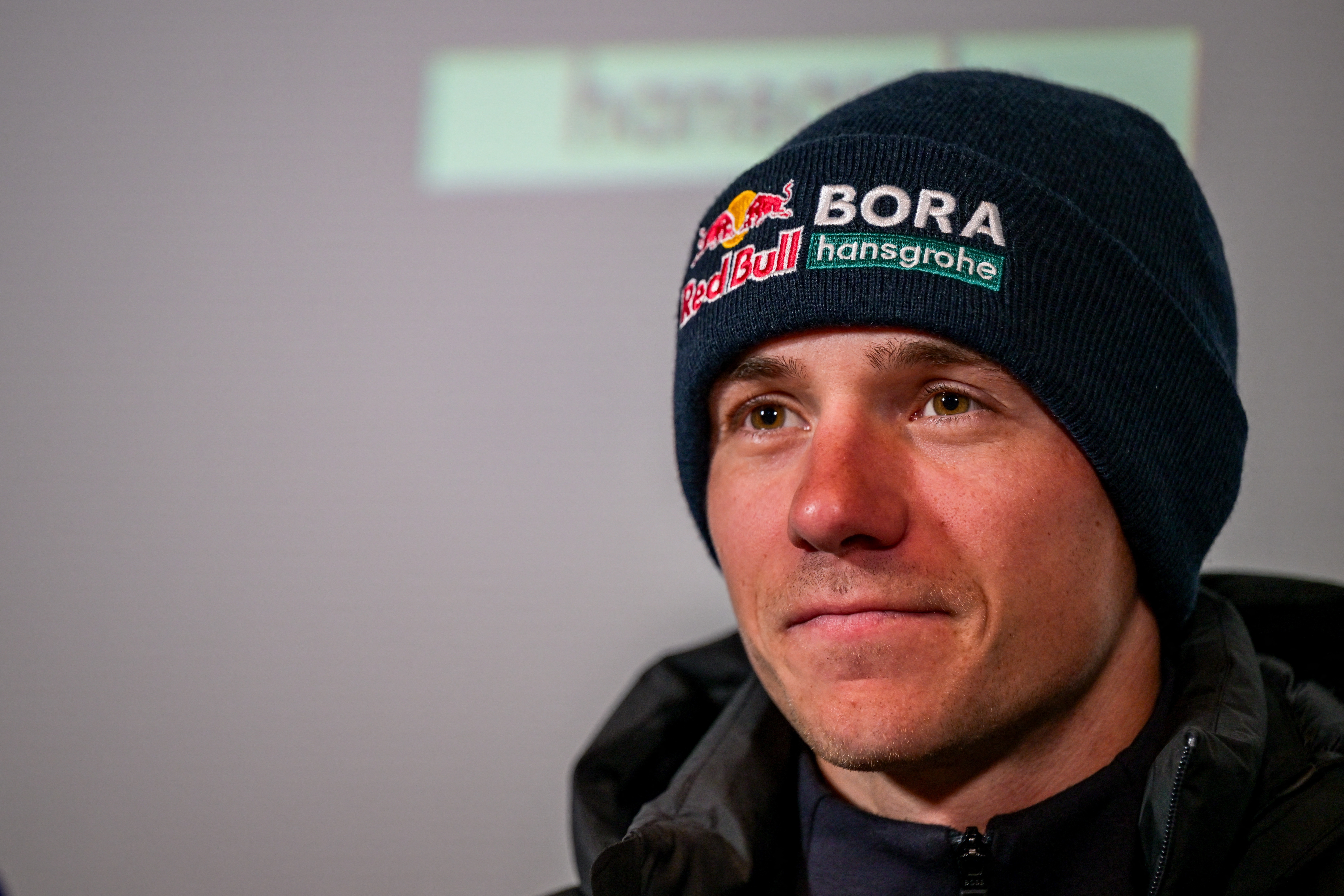 Belgian Remco Evenepoel of Red Bull-BORA-hansgrohe pictured during a press conference of the Red Bull - Bora - Hansgrohe cycling team ahead of the Ronde van Vlaanderen / Tour des Flandres / Tour of Flanders cycling race, Friday 03 April 2026 in Ledegem. The 110th edition of the cycling race will take place on Sunday 5th April. BELGA PHOTO DAVID PINTENS (Photo by DAVID PINTENS / BELGA MAG / Belga / AFP via Getty Images)