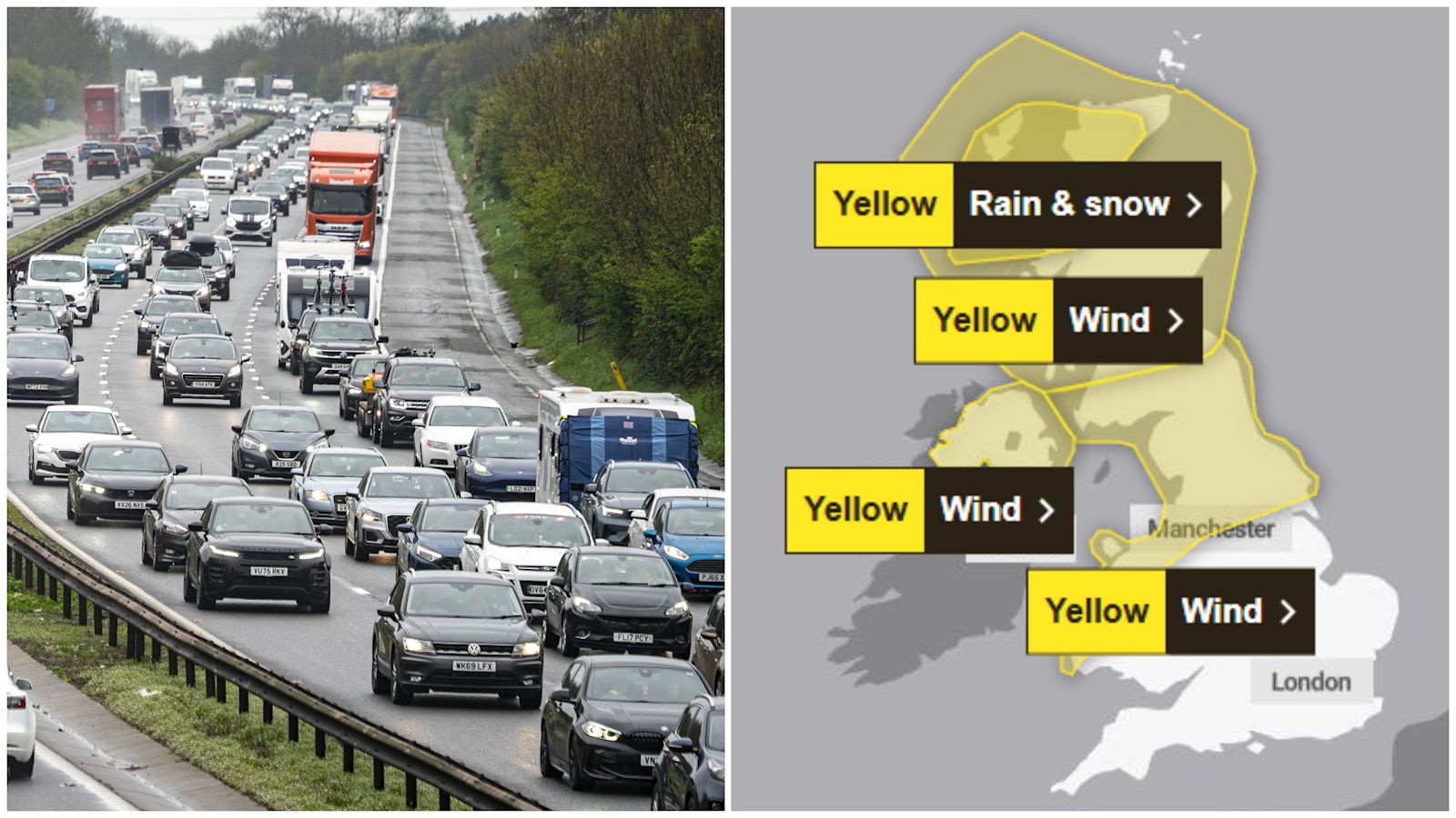 UK braces for Storm Dave as 80mph winds expected to disrupt Easter travel
