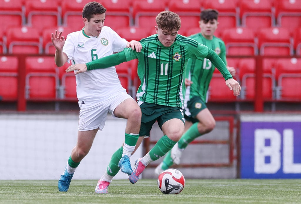 West Ham's new signing Joel Kerr during Northern Ireland v Republic of Ireland - U16 Victory Shield