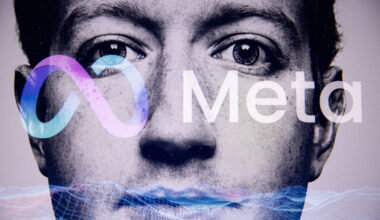Mark Zuckerberg photo with Meta logo overlay