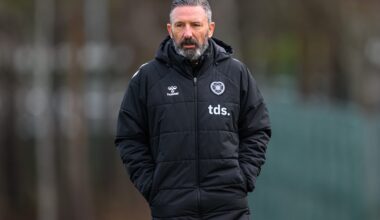 Hurt Derek McInnes reacts as Hearts lose ground in title race with Celtic
