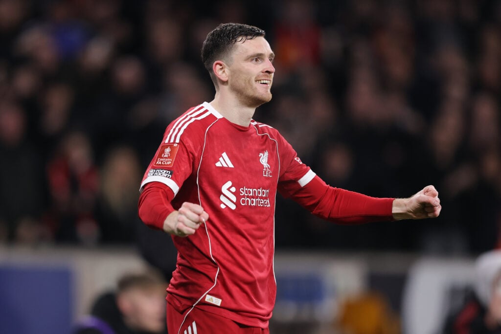 Andy Robertson during Wolverhampton Wanderers v Liverpool - Emirates FA Cup Fifth Round