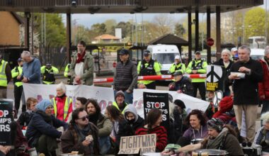 UK police arrest seven protesters near RAF base used by US | Israel-Palestine conflict News