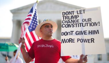 Trump brands US ‘stupid’ after leaving Supreme Court in middle of debate - The Independent