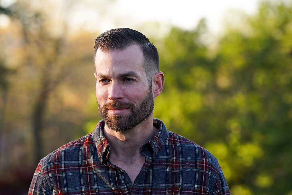 Georgia Republican Clayton Fuller speaks to reporters after voting Tuesday in Lookout Mountain, Ga., in the special election runoff for the 14th District. (Megan Varner/Getty Images)