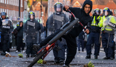The police’s handling of the Epsom protests has invited unwelcome comparisons to the Southport disorder two years ago. Credit: Getty