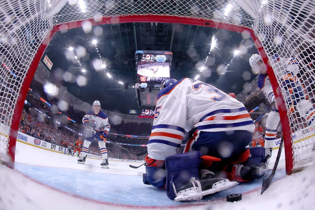 The Oilers are on the brink, because a puck (apparently) trickled across the goal line