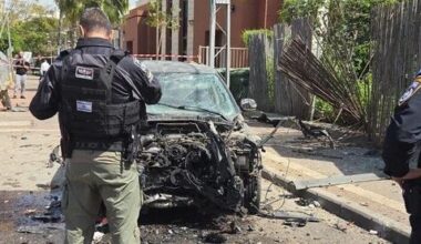 Iranian cluster missile scatters impact sites across central Israel