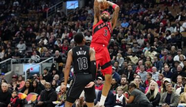 Barnes, Raptors beat Nets 136-101 to clinch playoff berth in regular-season finale