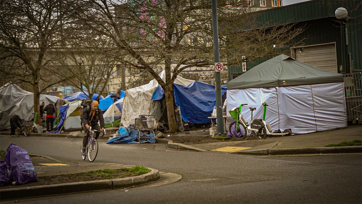 Homeless-encampment-on-city-sidewalk