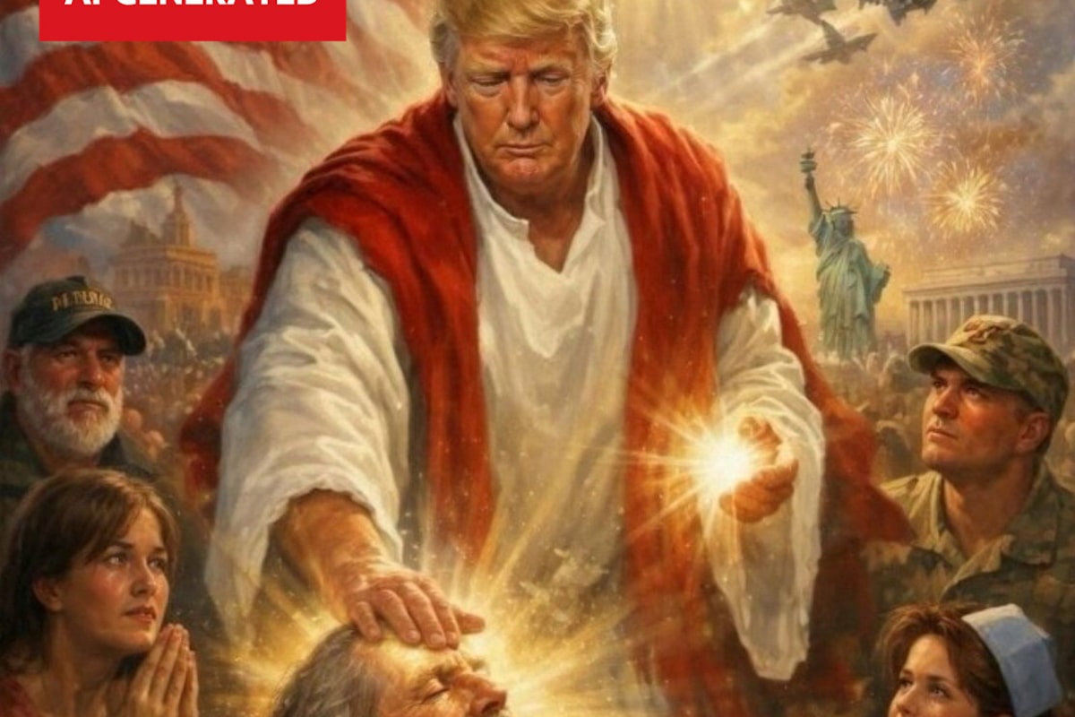 Trump deletes AI image of himself as Jesus-like figure after widespread outrage