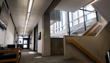 The Hampshire College school library in January 2026.