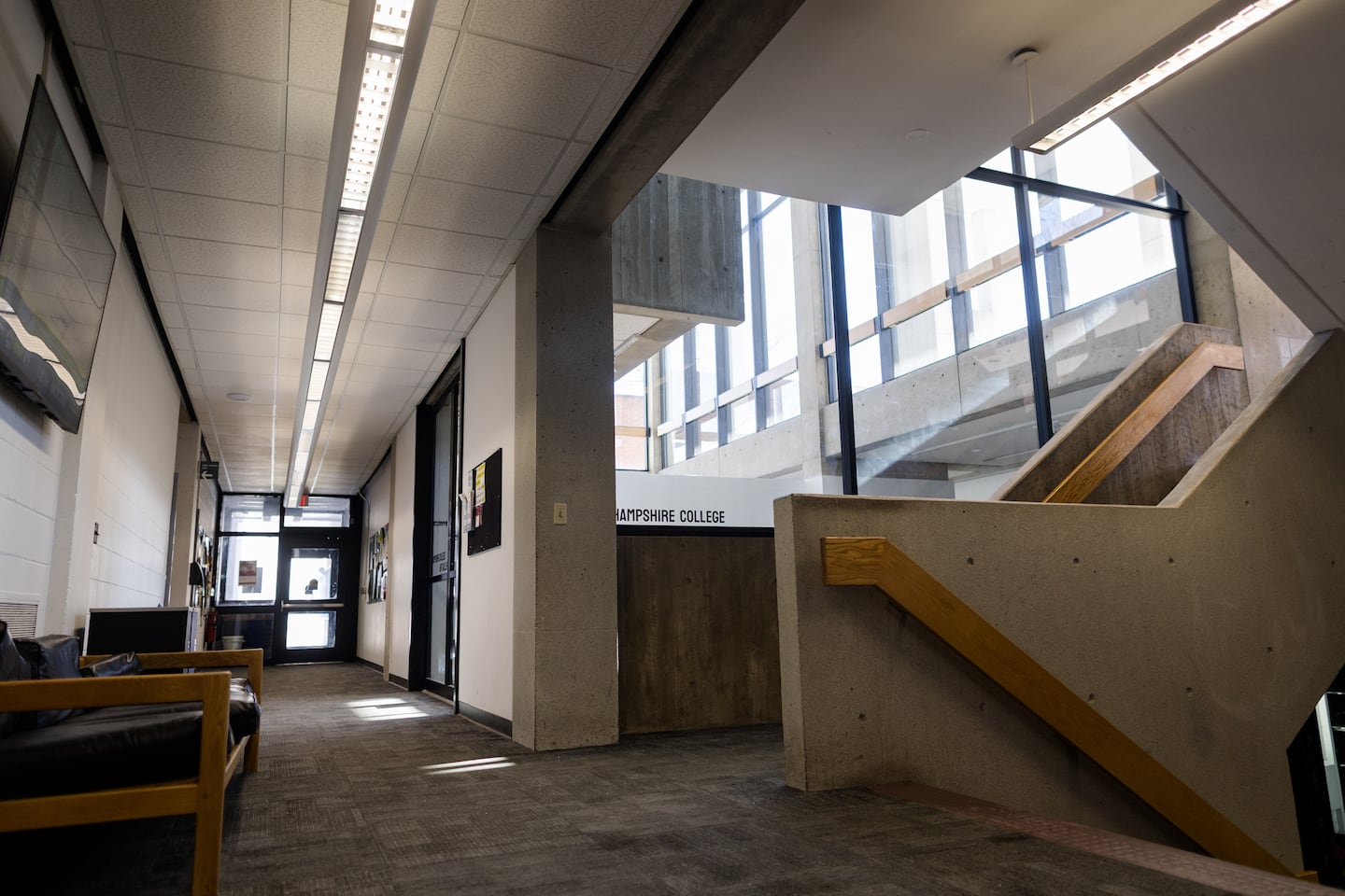 The Hampshire College school library in January 2026.