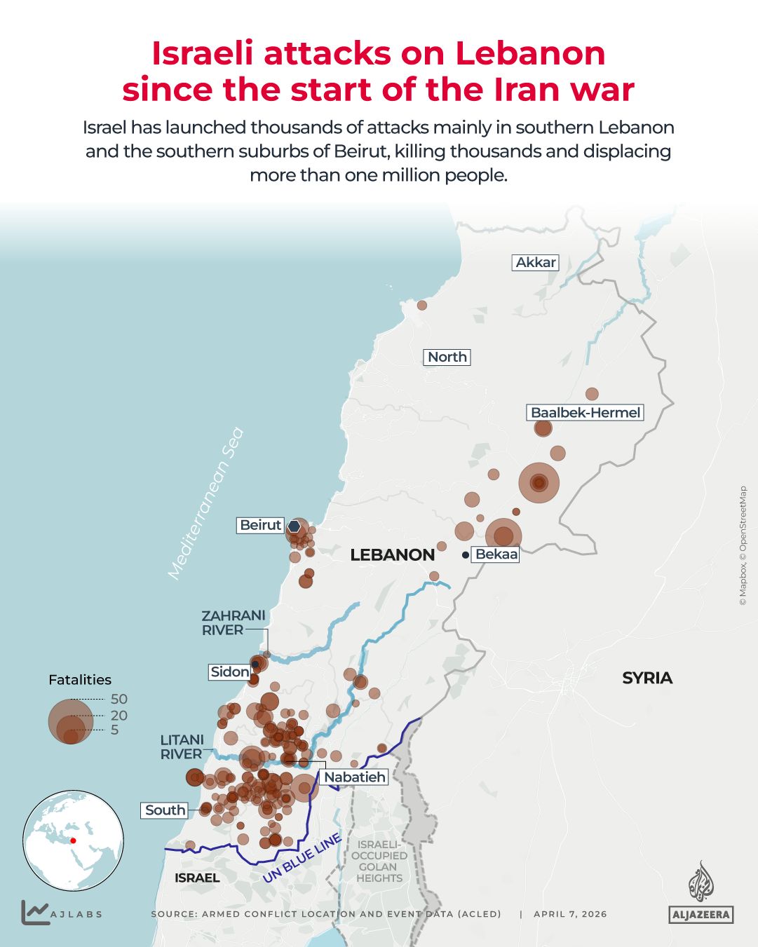 INTERACTIVE - LEBANON DISPLACEMNT - MARCH 9, 2026-1775554732