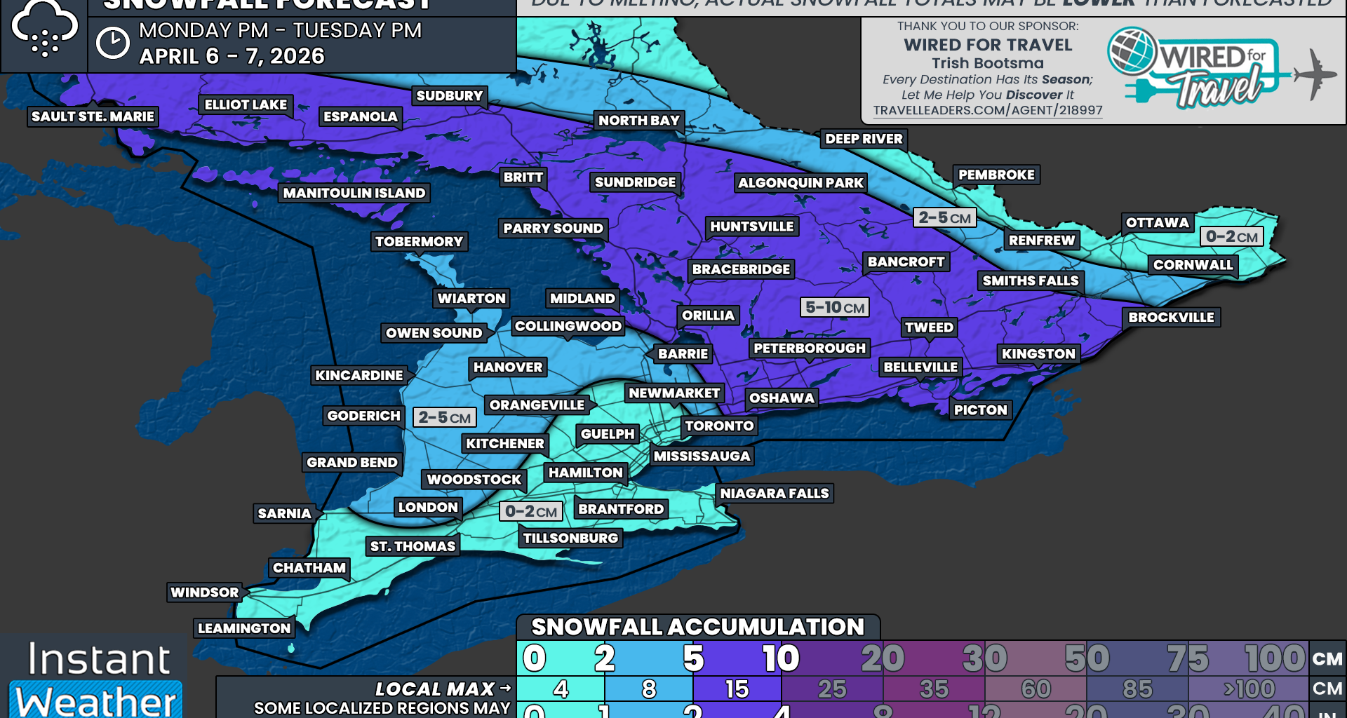 Up to 5 to 10 cm of Snow and Wind Chills Near -15°C as ‘Third Winter’ Arrives in Southern Ontario This Week