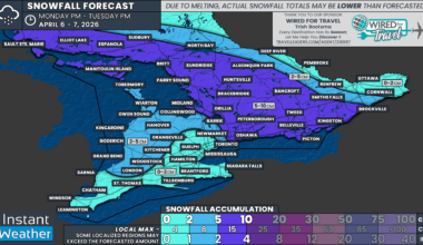 Up to 5 to 10 cm of Snow and Wind Chills Near -15°C as ‘Third Winter’ Arrives in Southern Ontario This Week