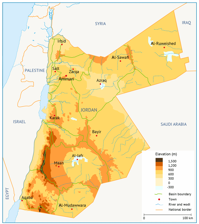 Surface water in Jordan - water resources in Jordan
