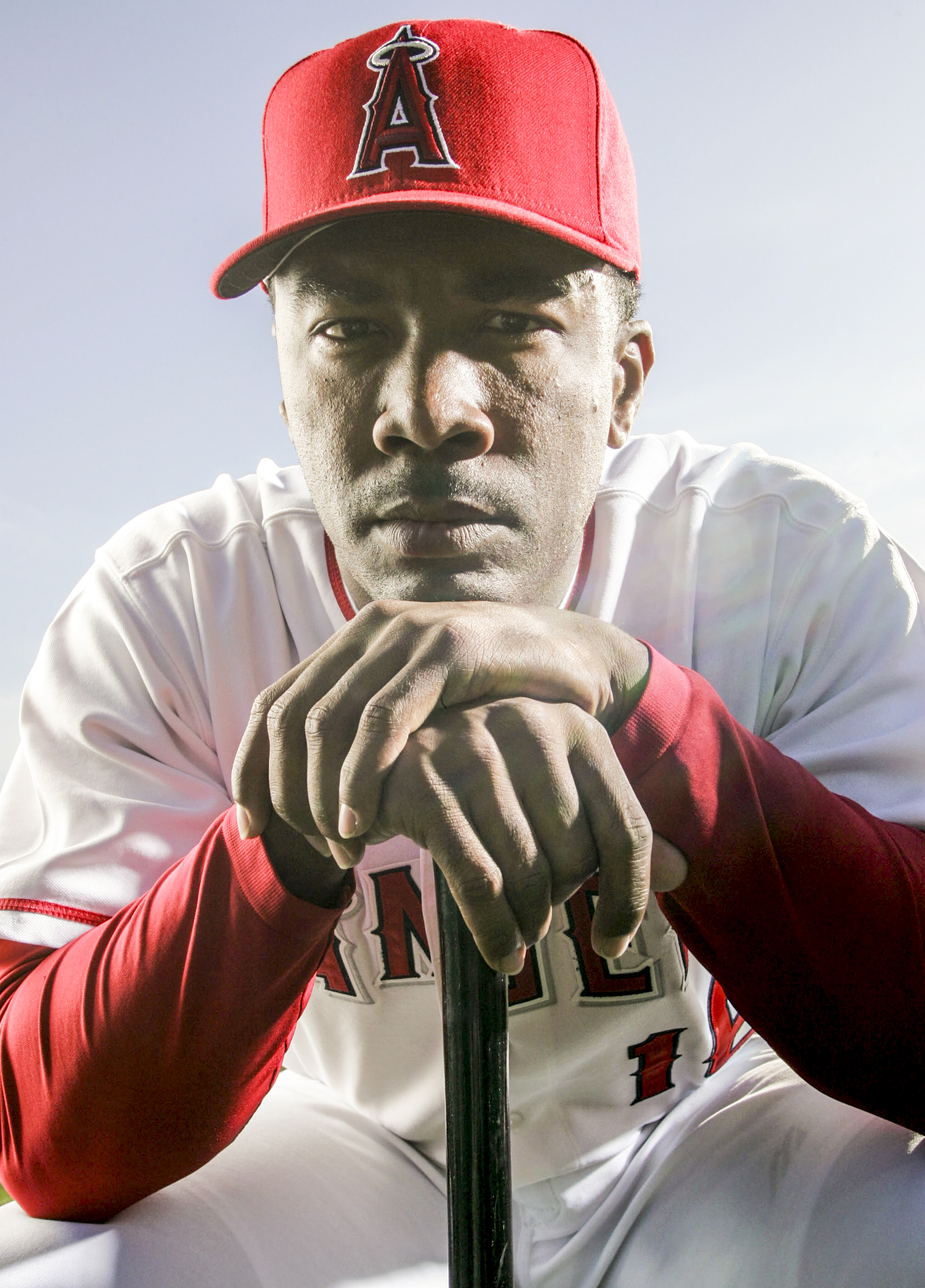Portrait of Garret Anderson of the Angels during Angels Spring...