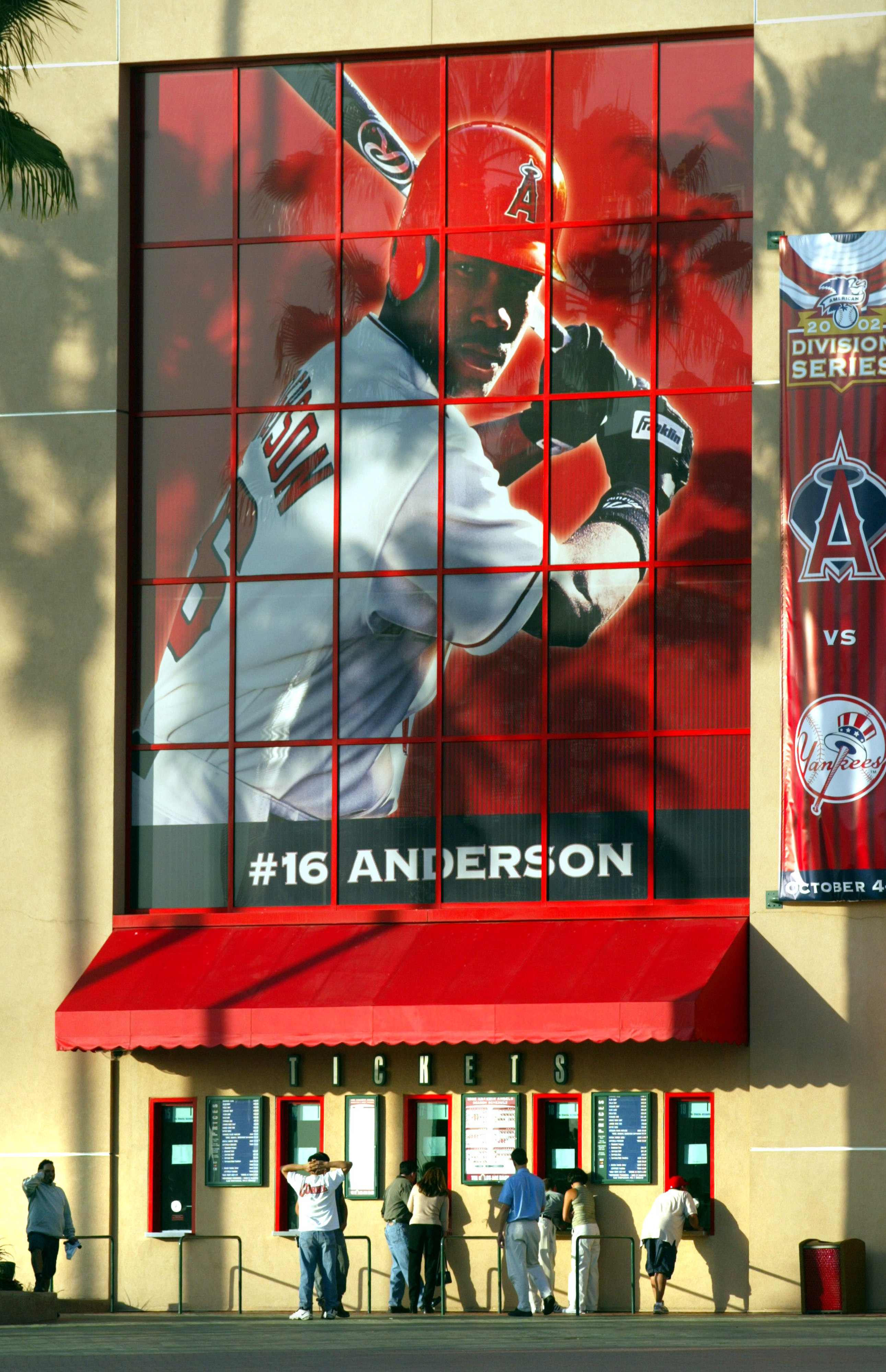 Angels fans line up at Edison International Field of Anaheim...