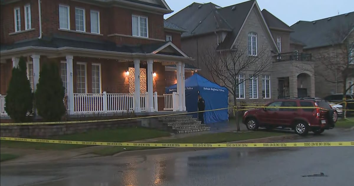 Police outside Ajax home on Shorten Place