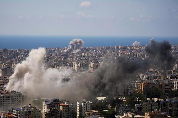 Smoke rises following several Israeli airstrikes that hit without warning in Lebanon.