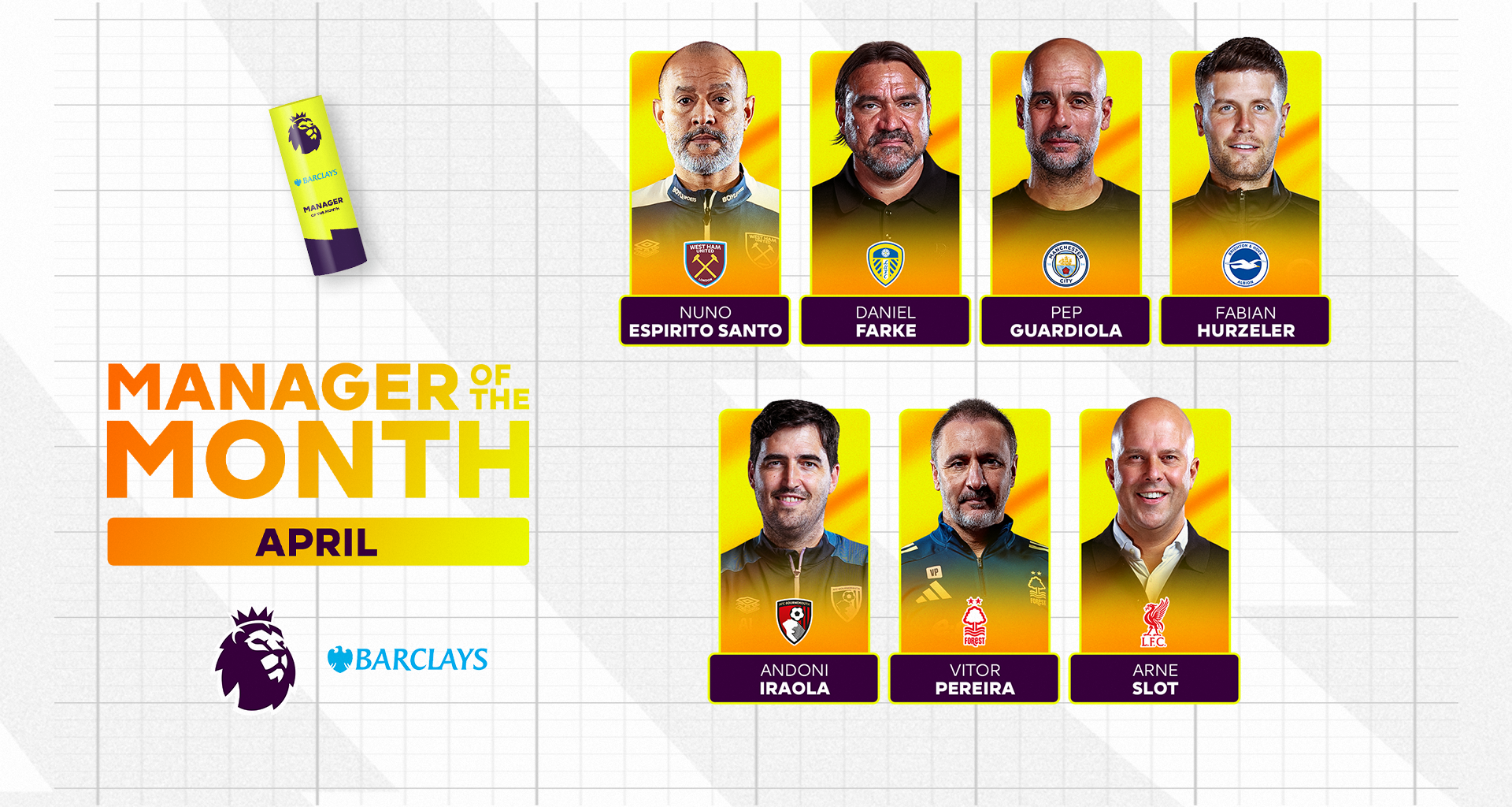 Choose your Barclays Manager of the Month