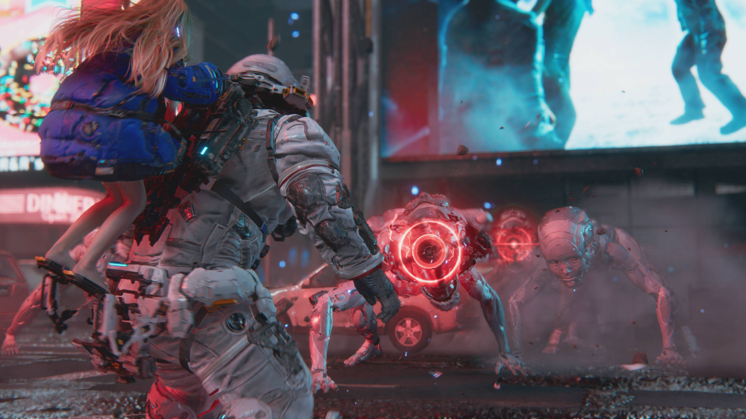 A screenshot from the video game Pragmata.