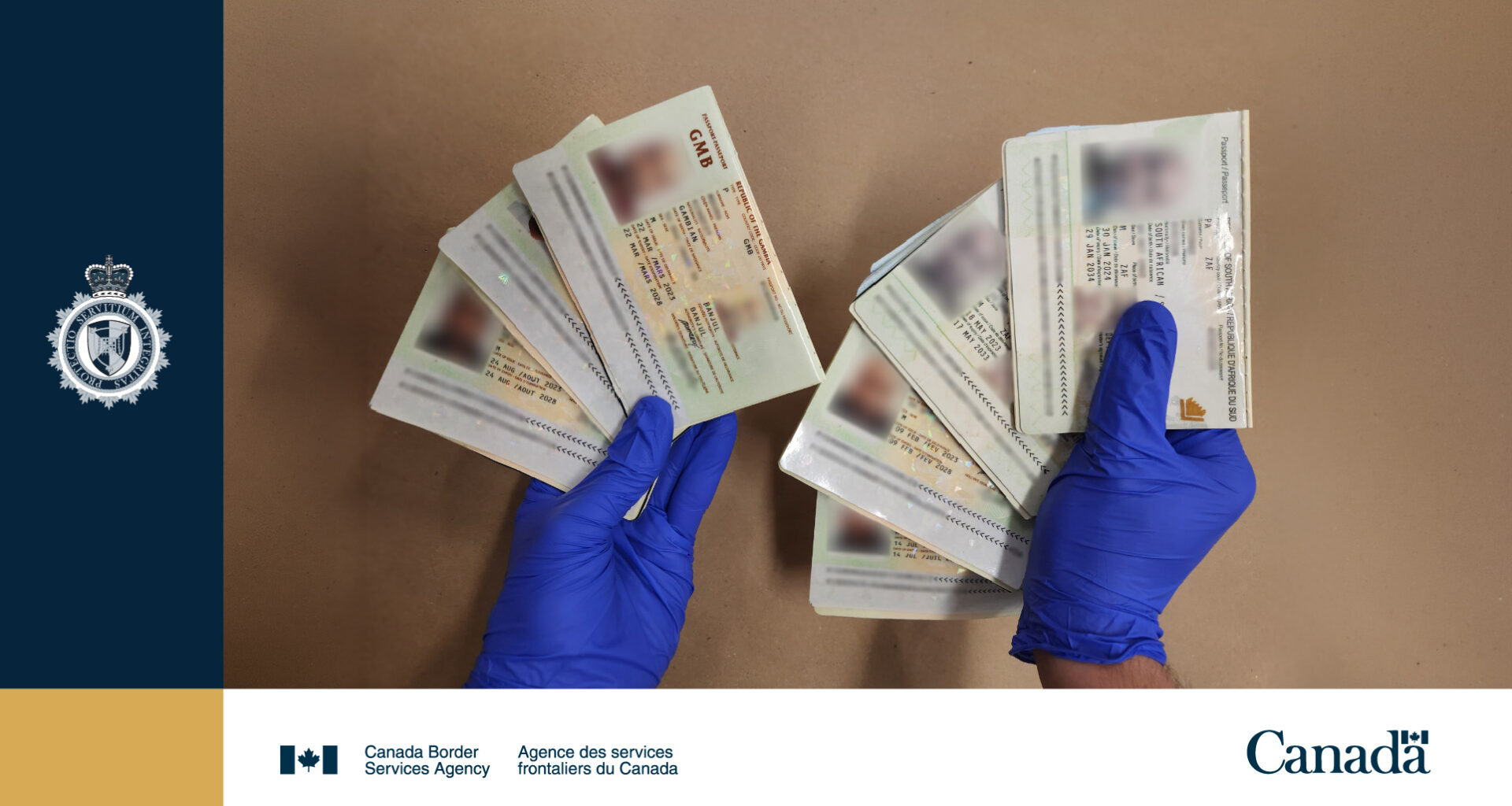 RCMP lays charges after CBSA seizes seven fraudulent passports hidden in a commercial shipment