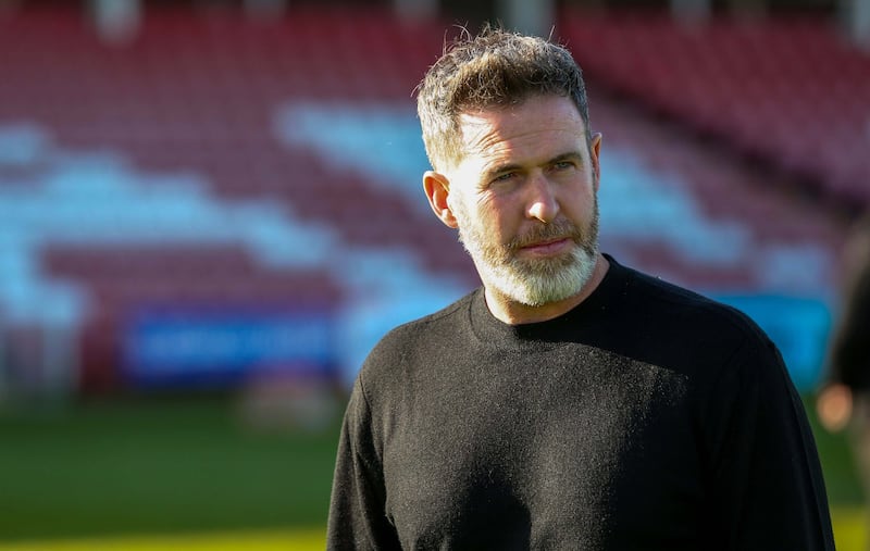 Shamrock Rovers manager Stephen Bradley ahead of the game. Photograph: Lorcan Doherty/Inpho