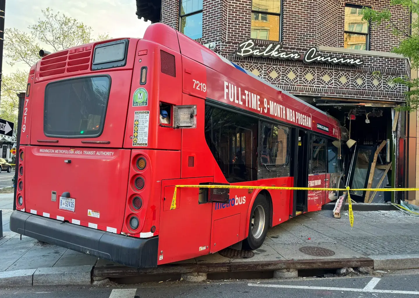 Metrobus slams into D.C. restaurant, injuring 3 people - The Washington Post