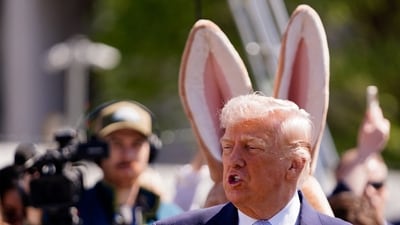 US President Donald Trump at the 2026 White House Easter Egg Roll at the White House (REUTERS)