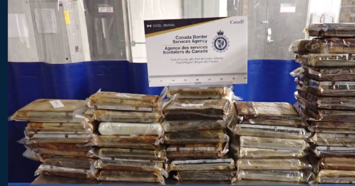 CBSA agents stop 70 bricks of cocaine from entering Canada at Alberta border crossing - CTV News