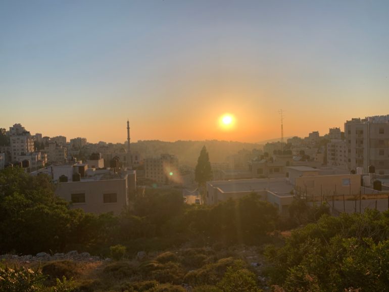 Sunset over Ramallah