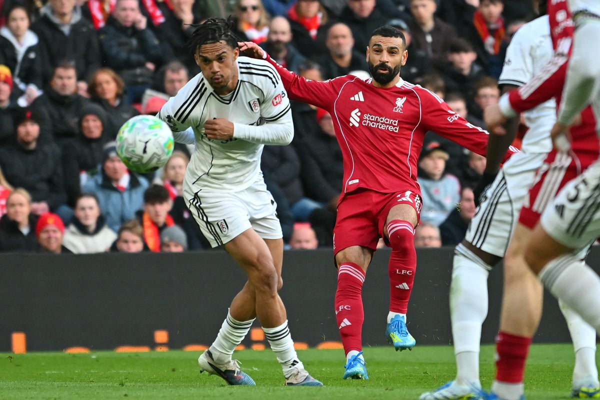 Liverpool v Fulham LIVE: Premier League latest score and goal updates as quickfire Salah and Ngumoha goals give under-pressure hosts lead