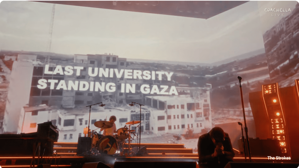 Strokes Ends Coachella Set With Video of U.S. and Israel Bombings