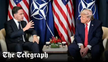 Trump discusses Nato withdrawal in ‘frank’ meeting with Rutte