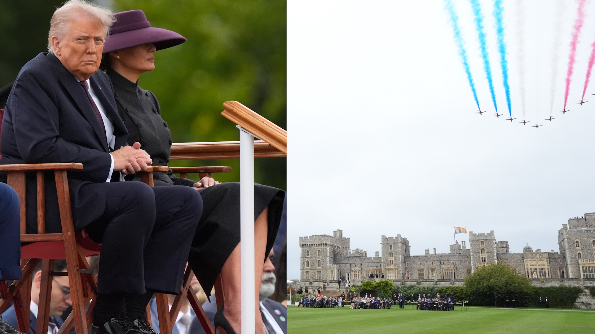 Click to play video: 'Trumps given royal treatment in 2nd UK state visit'