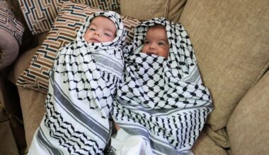 Baby twins attend their father’s funeral after Israeli settler attack | Israel-Palestine conflict