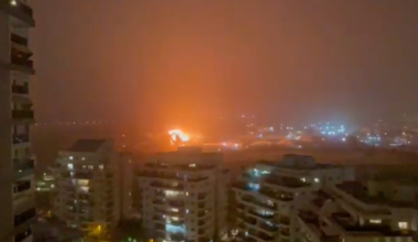 Videos capture projectile falling in central Israel after Iran strike | US-Israel war on Iran