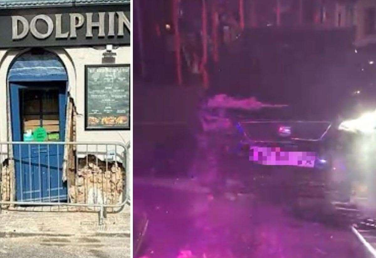 Frank Finn, 18, charged after Seat Ibiza crashes into The Dolphin pub in Albion Street, Broadstairs