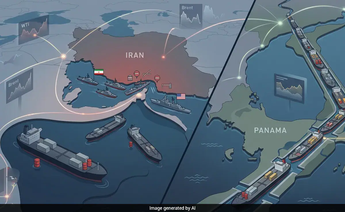 us iran war strait of hormuz blockade oil crisis panama canal us gulf coast crude 4 million crossing