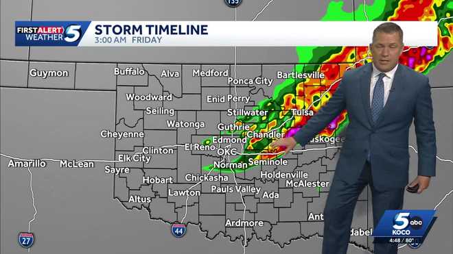 Storm Chances for 3 a.m. Friday April 24, 2026