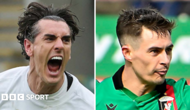 Larne's Matthew Ridley and Glentoran's Jordan Stewart were on target on Saturday