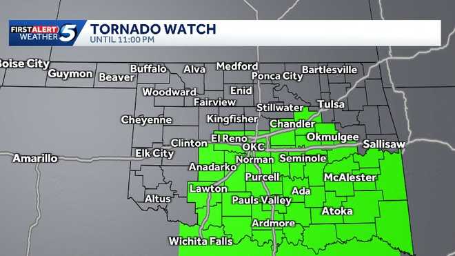 Oklahoma Tornado Watch April 25, 2026