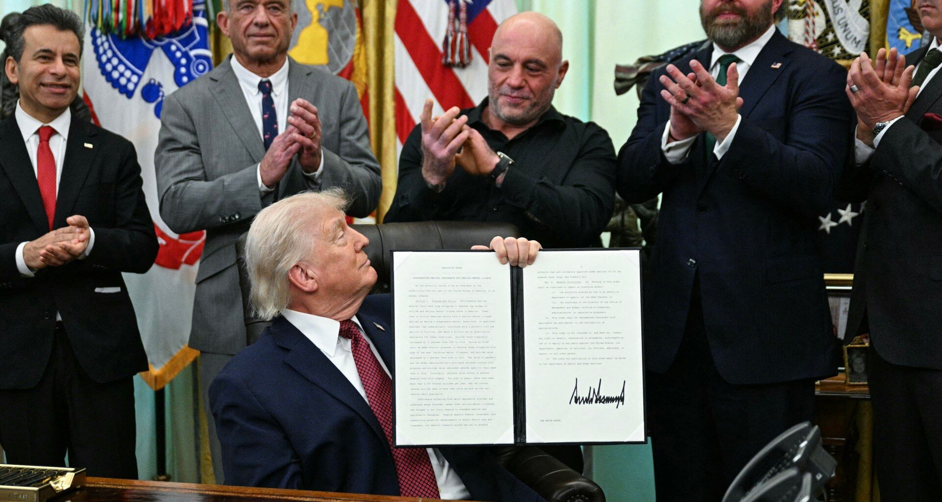 Trump joined by Joe Rogan as he signs order to speed up psychedelic review | Health News