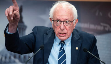 Sen. Bernie Sanders, I-Vt., speaks during a news conference in the Capitol on March 25.