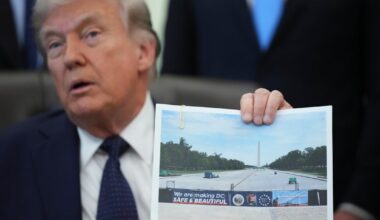 Trump says he'll resurface the bottom of the Lincoln Memorial Reflecting Pool, turning it blue
